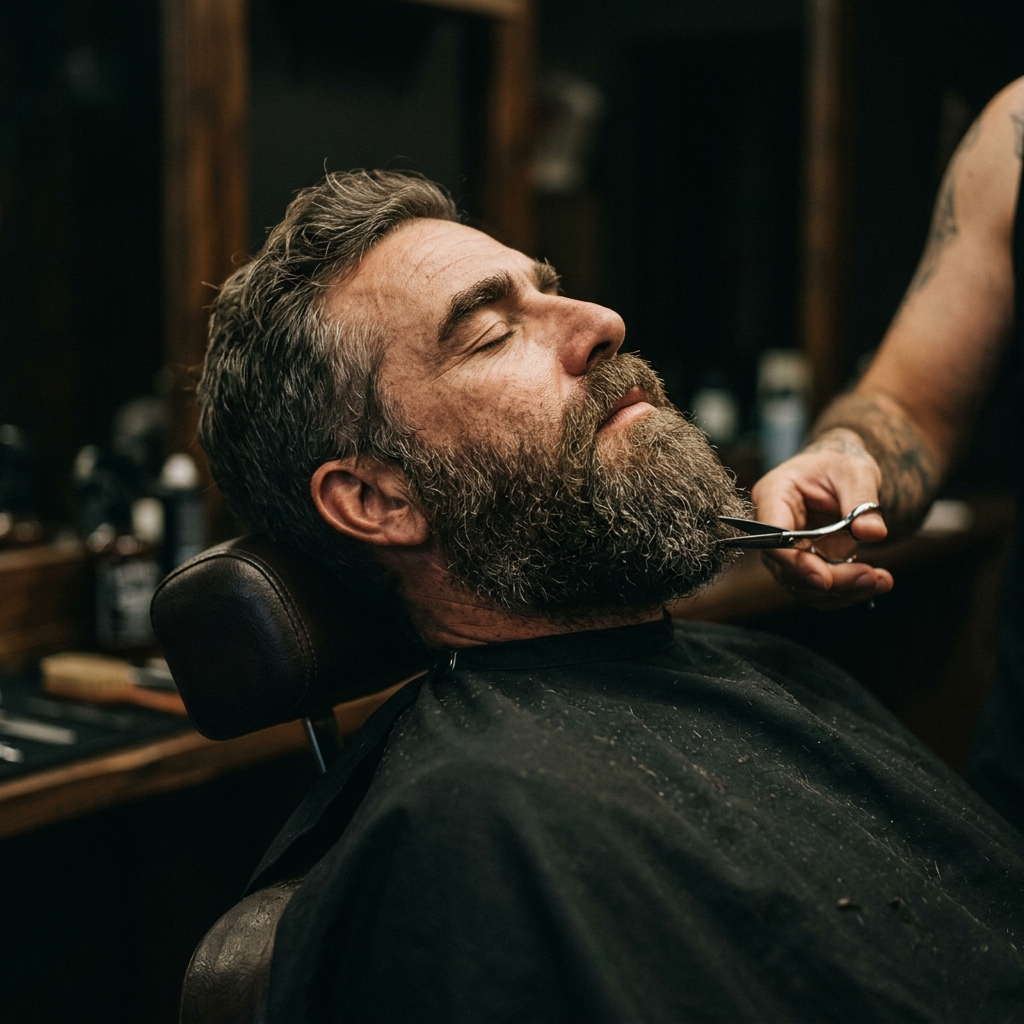 Barber at work — Fresh Fades Calgary